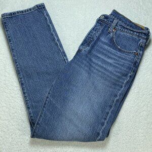 Levis 501 Jeans Womens 29x32 Blue Original Fit Button Fly Straight Leg High Rise